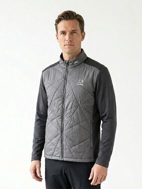 KJUS Men Retention Hybrid Golf Jacket Gray  Size EU 54/US XL Doonbeg Quilted